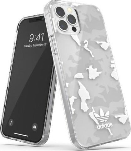 Чехол для iPhone 12/12 Pro Adidas Camo прозрачный/белый