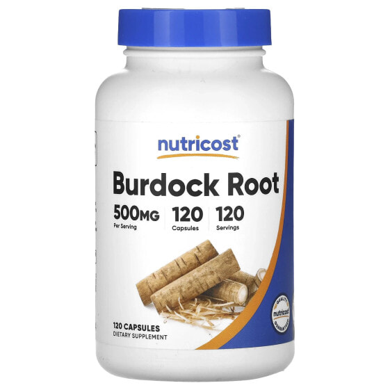 Nutricost, корень лопуха, 500 мг, 120 капсул