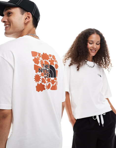 The North Face Doodles back print oversized t-shirt in white