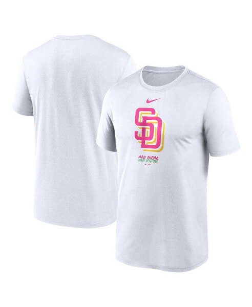 Men's White San Diego Padres City Connect Logo T-shirt