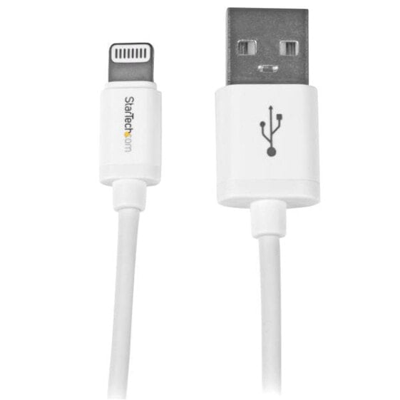 1 m (3 ft.) USB to Lightning Cable - iPhone / iPad / iPod Charger Cable - High Speed Charging Lightning to USB Cable - Apple MFi Certified - White - 1 m - Lightning - USB A - Male - Male - White
