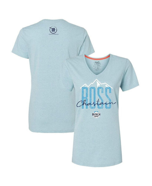 Women's Blue Ross Chastain Mountains V-Neck T-shirt