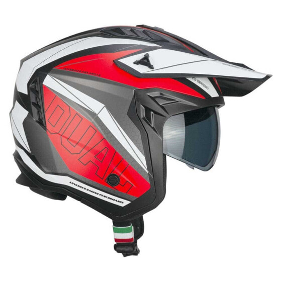 Шлем открытого типа CGM 155G Rush Dual глянцево-черный / красный