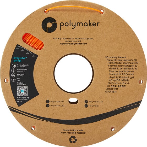 Polymaker PB01022 PolyLite Filament PETG hitzebeständig hohe Zugfestigkeit 2.85 mm 1000 g