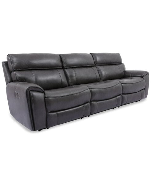 CLOSEOUT! Hutchenson 3-Pc. Leather Sectional with 2 Power Recliners and Power Headrests