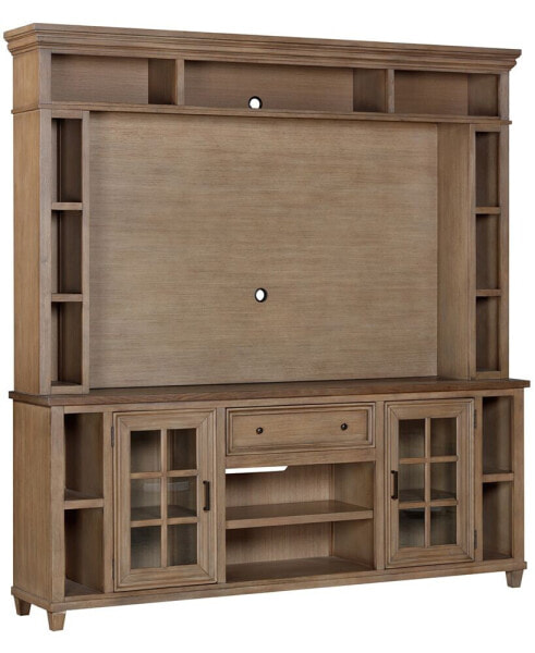 84" Dawnwood 2PC TV Console Set (84" Console and Hutch)