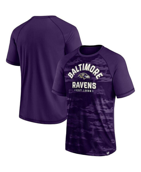 Men's Purple Baltimore Ravens Hail Mary Raglan T-shirt