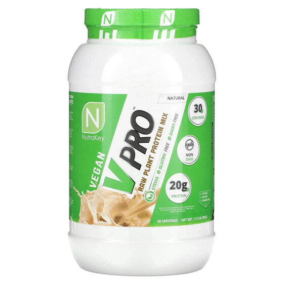 V Pro, Raw Plant Protein Mix, Natural, 1.71 lb (780 g)