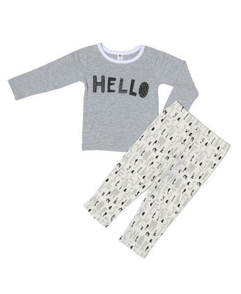 Костюм для малышей Earth Baby Outfitters Набор пижам для малышей или детей "Привет"