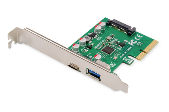 DIGITUS PCIe card, USB Type-C + USB-A