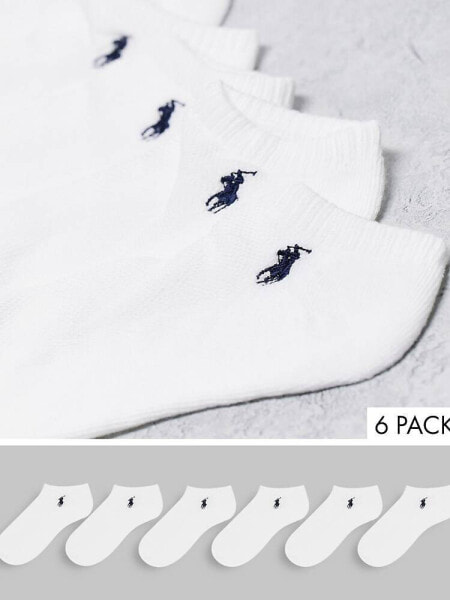 Polo Ralph Lauren 6 pack logo socks in white