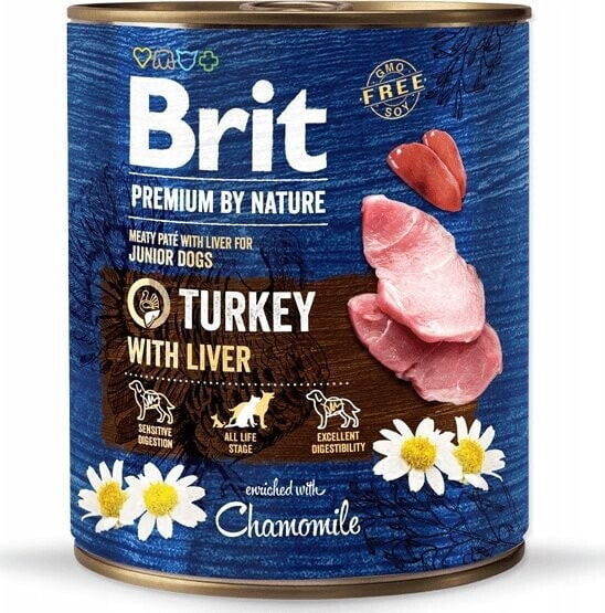 Brit BRIT Premium by Nature Junior Turkey with liver - Wet dog food - 800 g