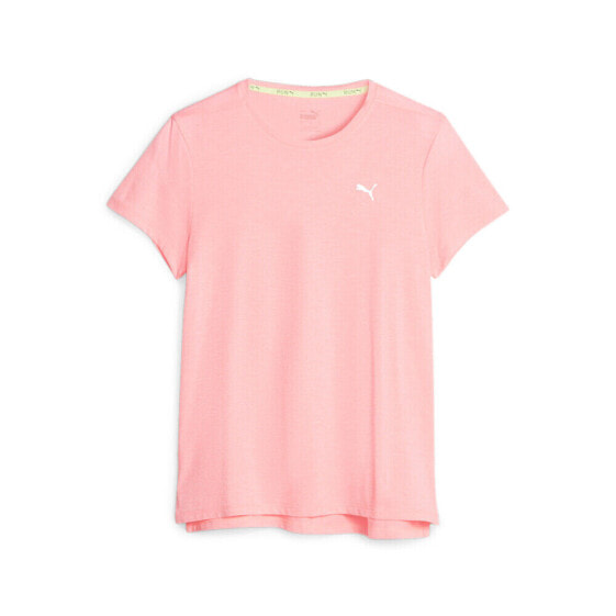 Puma Run Favorite Heather Crew Neck Short Sleeve Athletic T-Shirt Womens Pink Ca