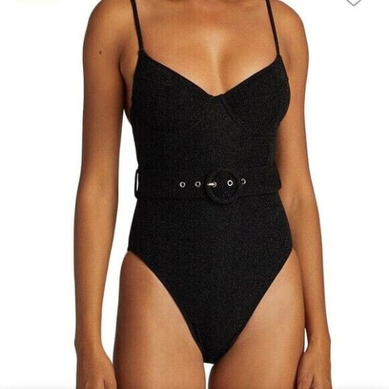 Jonathan Simkhai 286244 Women's Belted Bustier One Piece Swimsuit, Size XS
