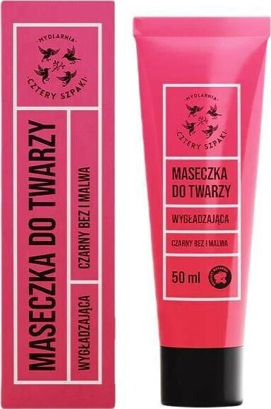 Mydlarnia Cztery Szpaki Mydlarnia Cztery Szpaki Wygładzająca maseczka do twarzy Czarny Bez i Malwa 50ml