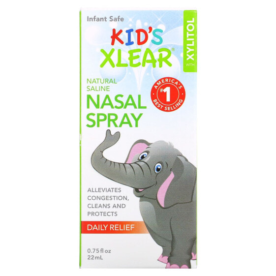 Xlear, Kid's Xlear, солевой назальный спрей для детей, 22 мл (0,75 жидк. унции)