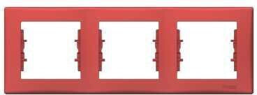 Schneider Electric Ramka potrójna czerwona pozioma (SDN5800541)