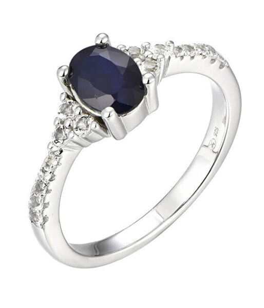 Beautiful silver ring with sapphire Precious Stone SRC0203S