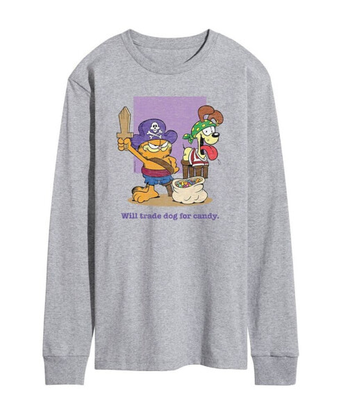 Men's Garfield Trade Dog For Candy Long Sleeve T-shirt