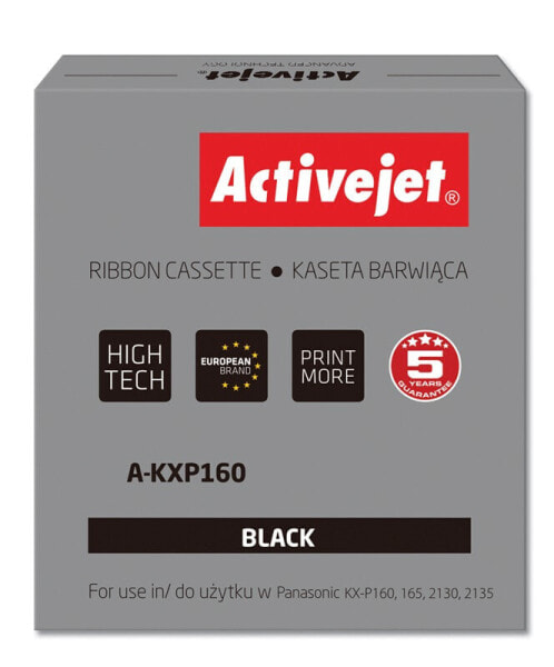 Activejet A-KXP160 Ink ribbon (replacement for Panasonic KXP160; Supreme; 3.000.000 characters; black) - Panasonic KXP: 160 - 2130 - 2135 - 3135. - Black - Dot matrix - 3000000 characters - Black - Nylon