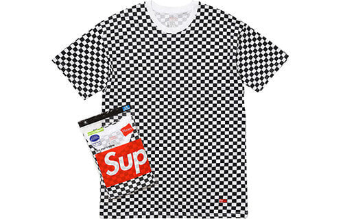 Supreme Hanes Tagless Tees (2 Pack) Checkered 棋盘格打底衫短袖T恤 男女同款 / Футболки Supreme Hanes Tagless Tees (2 Pack) Checkered T SUP-SS18-0078