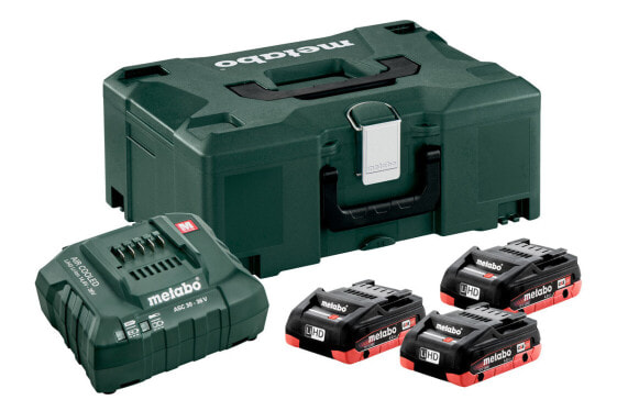 Metabo 685133000 - Battery & charger set - Lithium-Ion (Li-Ion) - 4 Ah - 18 V - Metabo - Black - Green - Red