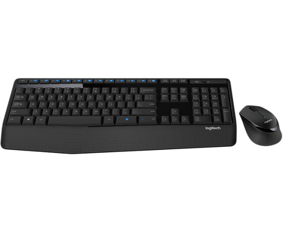 Logitech Wireless Combo MK345 - Full-size (100%) - Wireless - RF Wireless - Black - Mouse included