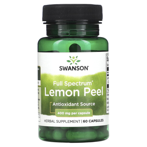 Витамины для нервной системы Swanson Full Spectrum Лимонная цедра, 400 мг, 60 капсул