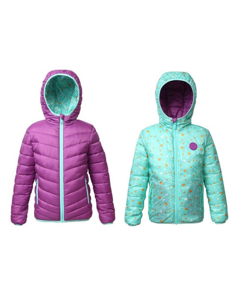 Girls Reversible Lightweight Puffer Jacket