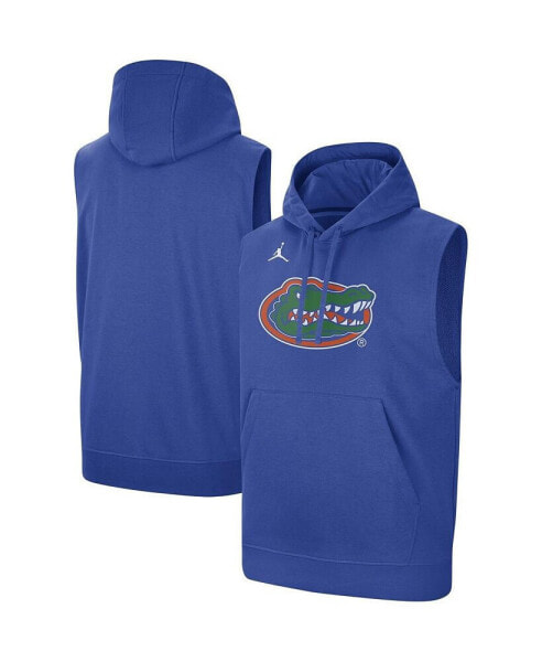 Men's Royal Florida Gators Logo Performance Sleeveless Pullover Hoodie