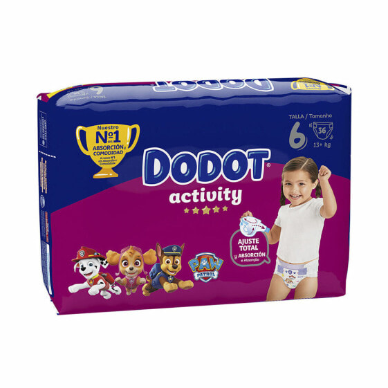 Одноразовые подгузники Dodot Activity 6 +13 kg (36 штук)