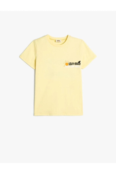 Erkek Çocuk T-shirt 4skb10147tk Sarı