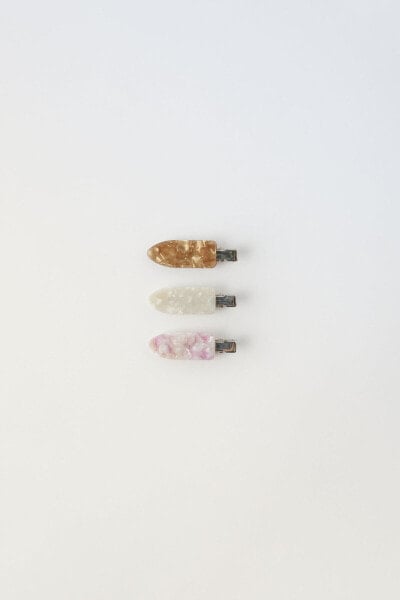 3-pack of pearly hair clips