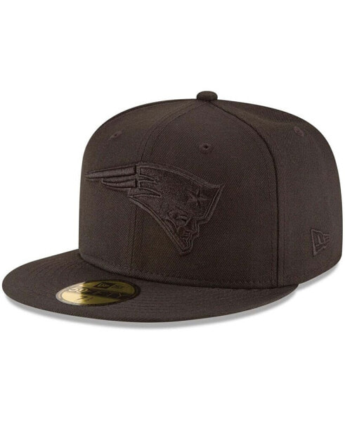 Men's New England Patriots Black On Black 59FIFTY Fitted Hat