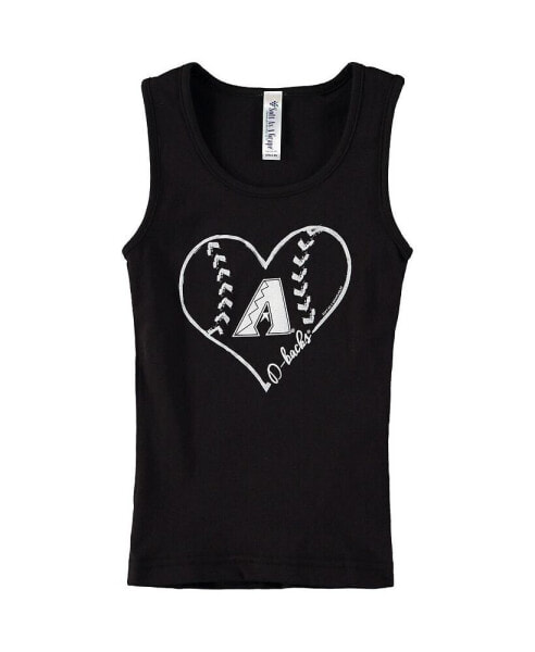 Big Girls Black Arizona Diamondbacks Cotton Tank Top