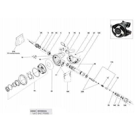 CRESSI Airtech Shaft Adjustment Knob