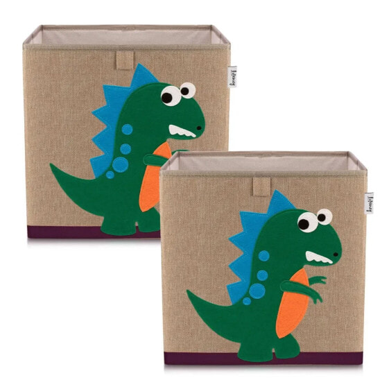 Aufbewahrungsbox Dino Motiv (2er Set)