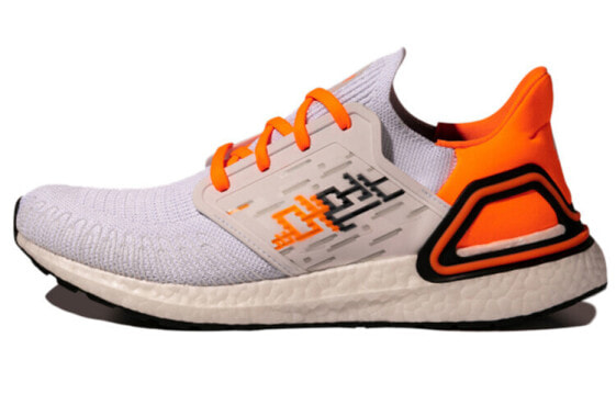 Кроссовки Adidas Ultraboost 20 бело-оранжевые