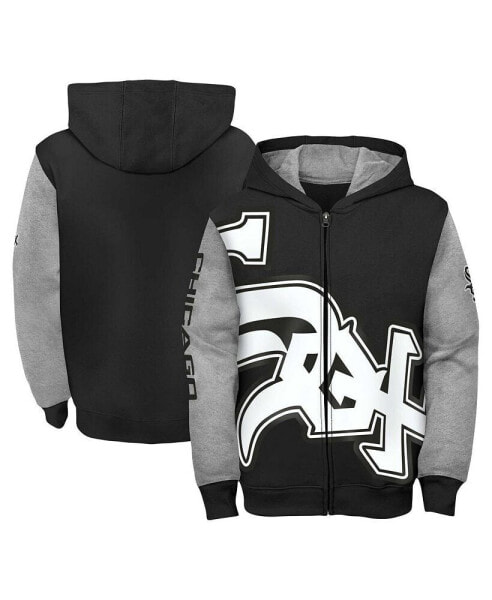 Big Boys Black, Gray Chicago White Sox Postcard Full-Zip Hoodie Jacket