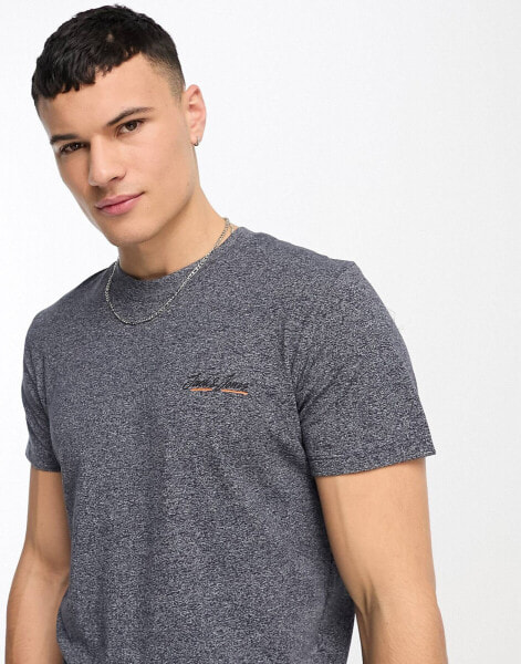 Jack & Jones chest logo t-shirt in navy