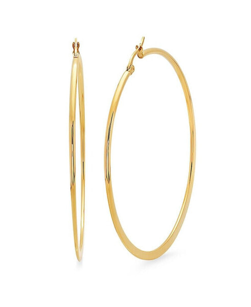 18K Gold Plated Stainless Steel Hoop Earrings