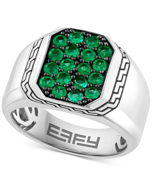 Кольцо eFFY Men's Emerald Cluster Eco590.