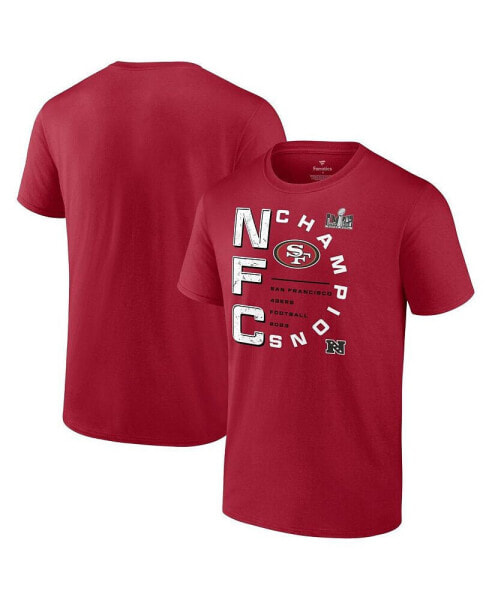 Men's Scarlet San Francisco 49ers 2023 NFC Champions Right Side Big and Tall T-shirt