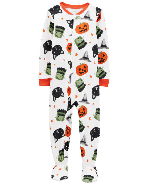 Toddler 1-Piece Halloween 100% Snug Fit Cotton Footie Pajamas 2T