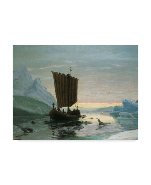 Je Carl Rasmussen 'Erik Rode Discovers Greenland, 1875' Canvas Art - 32" x 24"