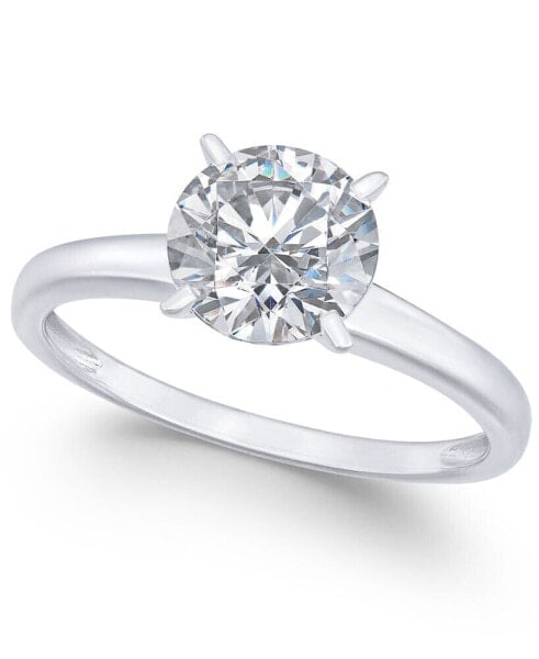 Cubic Zirconia (3-1/3 ct. t.w.) Solitaire Engagement Ring in 14k White Gold