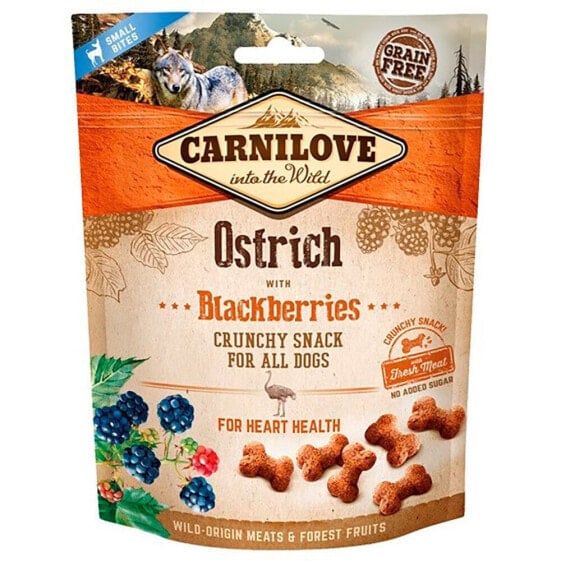 CARNILOVE Fresh Crunchy Ostrich With Blackberries 200g Dog Snack