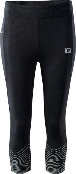 IQ Legginsy damskie Adiha 3/4 Black/Reflective Pattern r. S