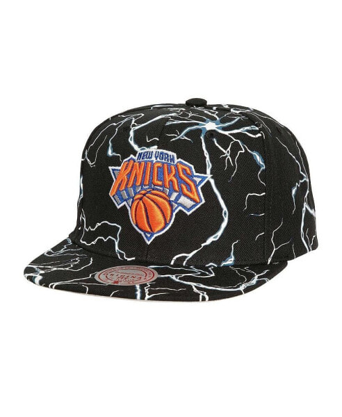 Mitchell Ness Men's Black New York Knicks Storm Season Snapback Hat