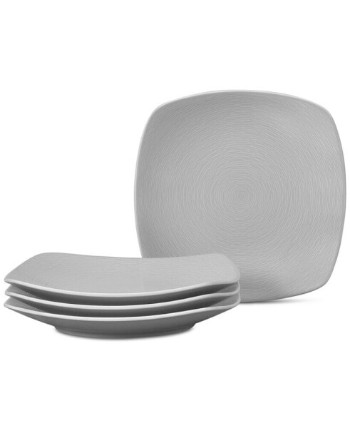 Swirl Square Salad Plates, Set of 4